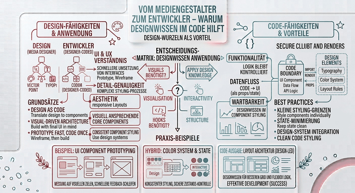 Vom Mediengestalter zum Entwickler – warum Designwissen im Code hilft