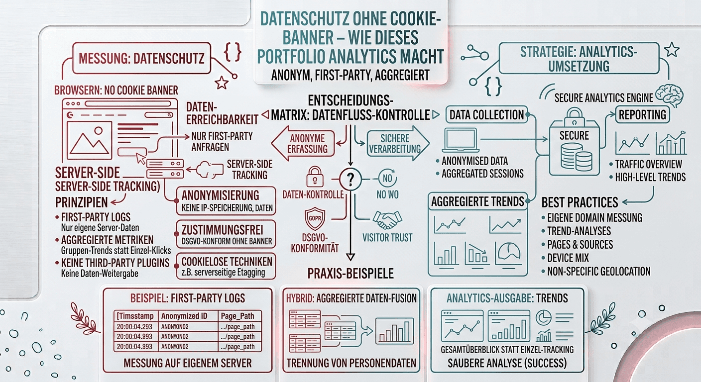 Datenschutz ohne Cookie-Banner – wie dieses Portfolio Analytics macht