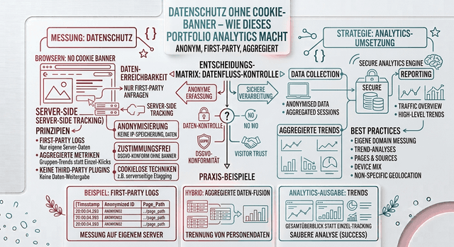 Datenschutz ohne Cookie-Banner – wie dieses Portfolio Analytics macht
