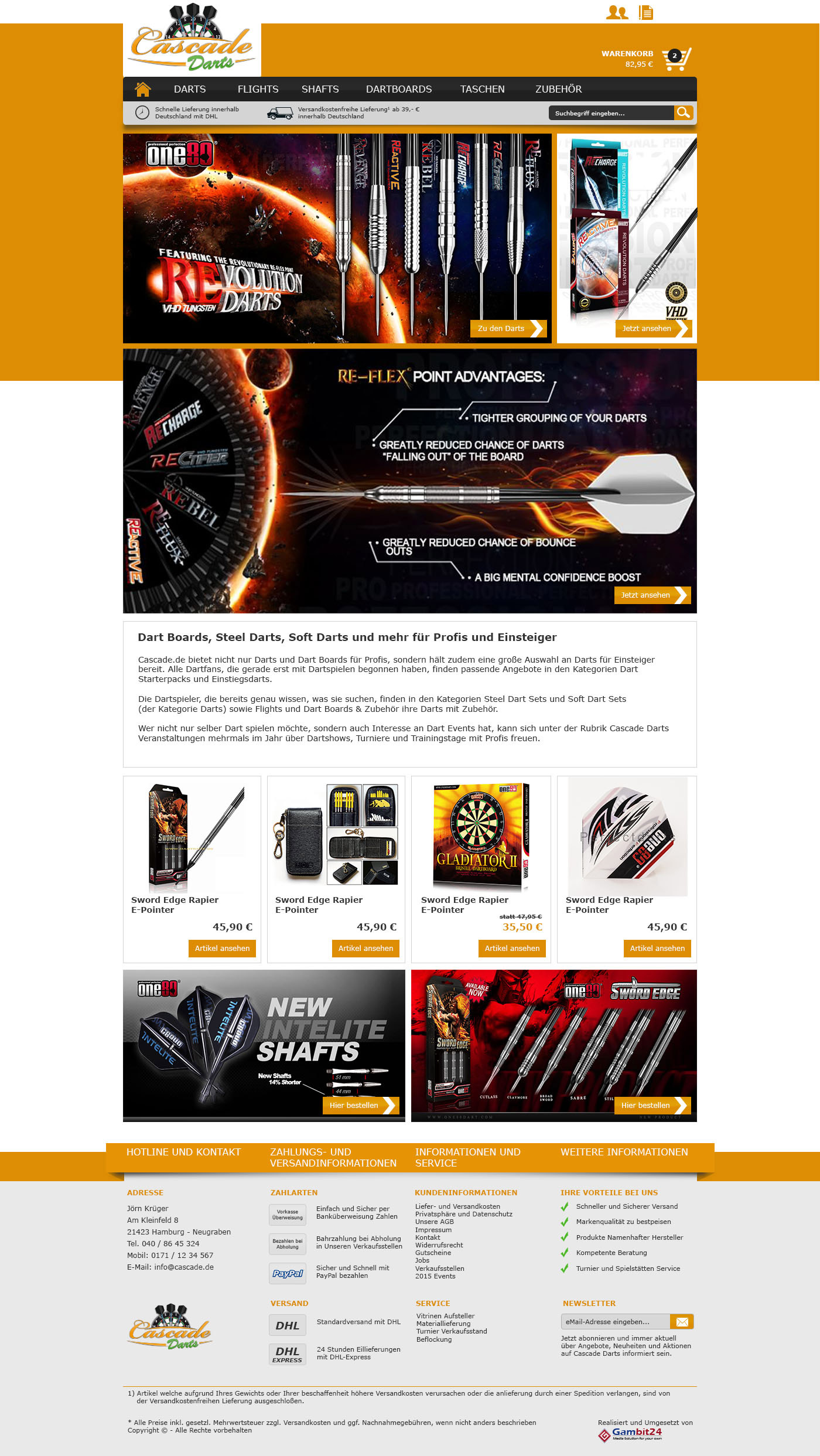 Cascade Darts
